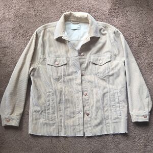 Wilfred Light Beige Corduroy Jean Jacket